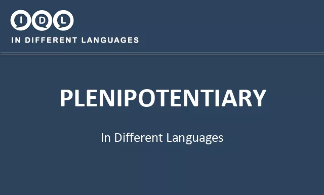 Plenipotentiary in Different Languages - Image