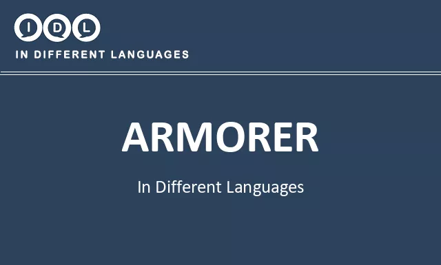 Armorer in Different Languages - Image