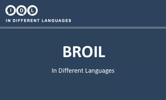 Broil in Different Languages - Image