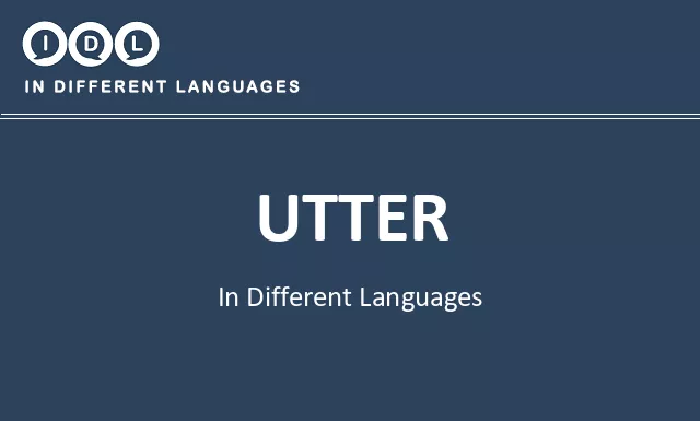 Utter in Different Languages - Image