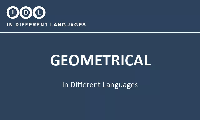 Geometrical in Different Languages - Image