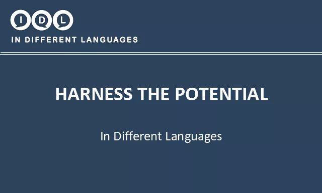 Harness the potential in Different Languages - Image