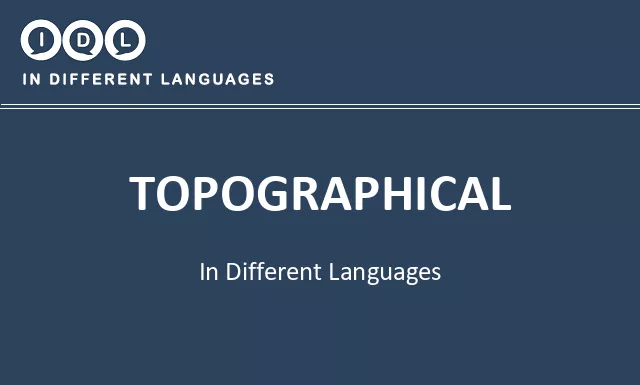 Topographical in Different Languages - Image