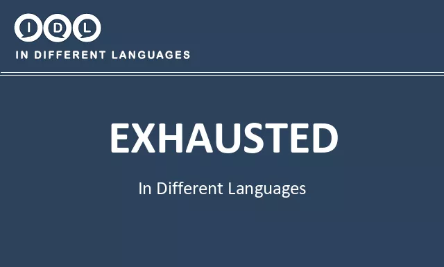 Exhausted in Different Languages - Image
