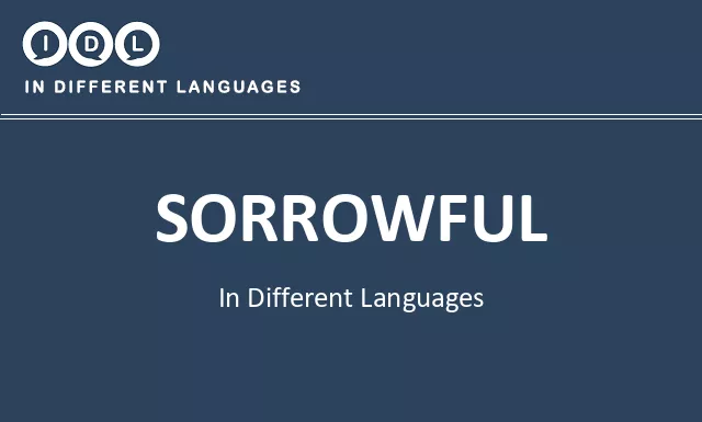 Sorrowful in Different Languages - Image
