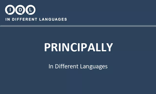 Principally in Different Languages - Image
