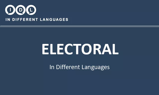 Electoral in Different Languages - Image
