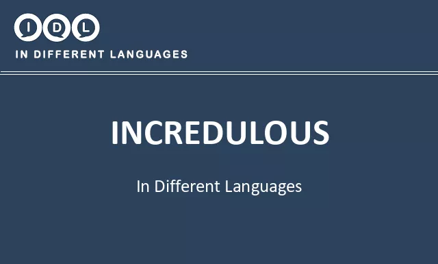 Incredulous in Different Languages - Image