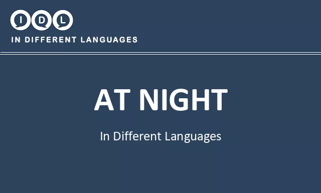 At night in Different Languages - Image