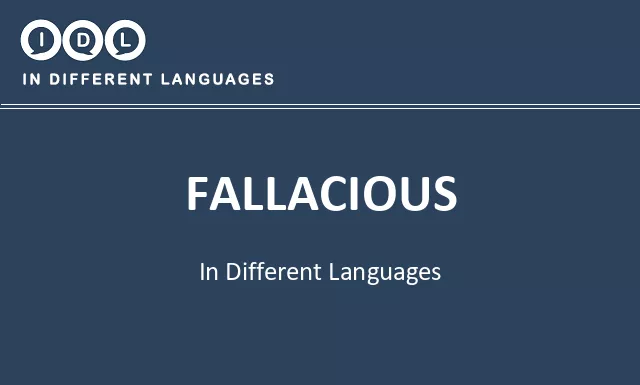 Fallacious in Different Languages - Image