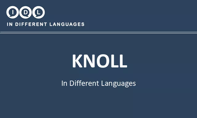 Knoll in Different Languages - Image