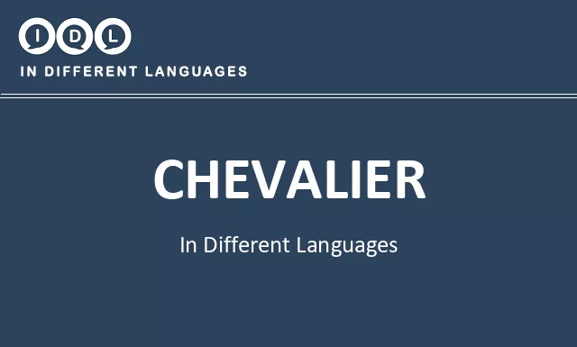 Chevalier in Different Languages - Image