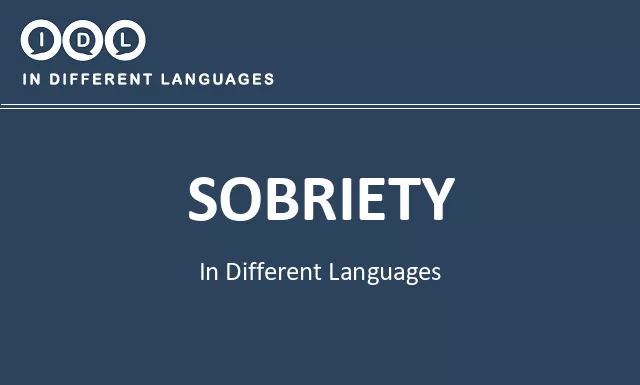 Sobriety in Different Languages - Image