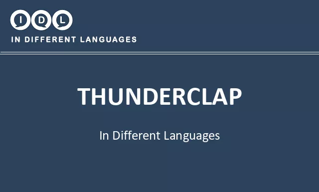 Thunderclap in Different Languages - Image