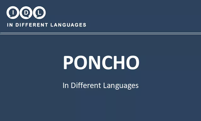 Poncho in Different Languages - Image