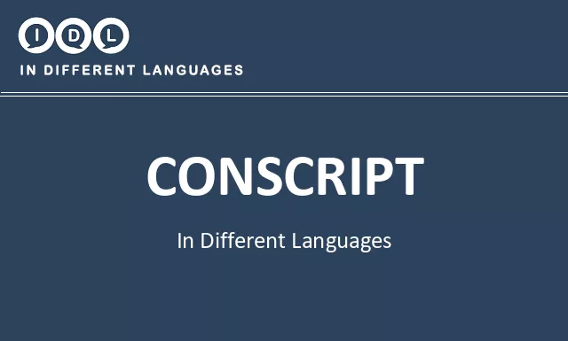 Conscript in Different Languages - Image