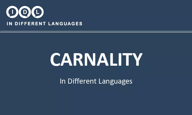 Carnality in Different Languages - Image