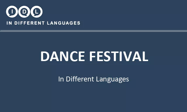 Dance festival in Different Languages - Image