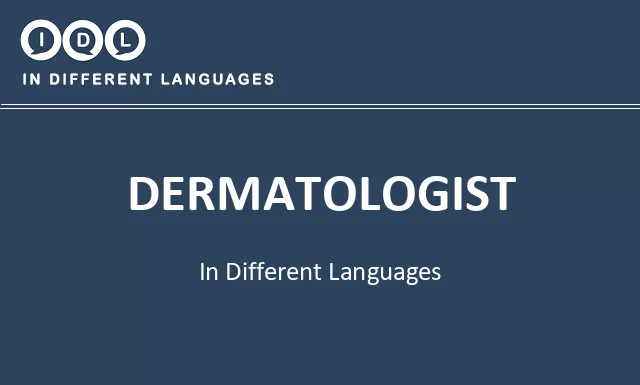 Dermatologist in Different Languages - Image