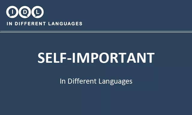 Self-important in Different Languages - Image