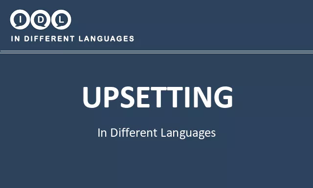 Upsetting in Different Languages - Image