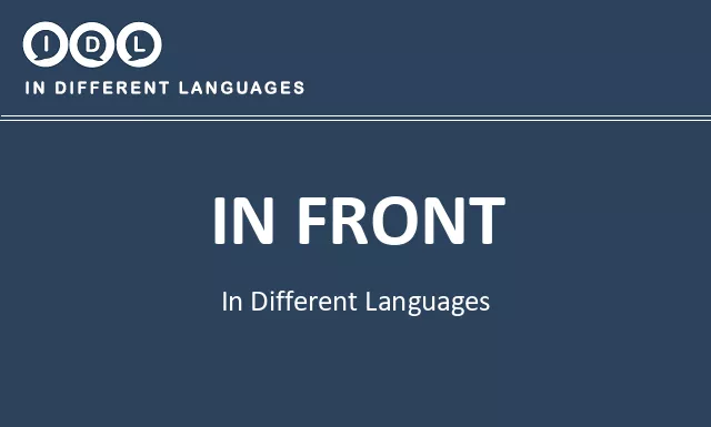 In front in Different Languages - Image