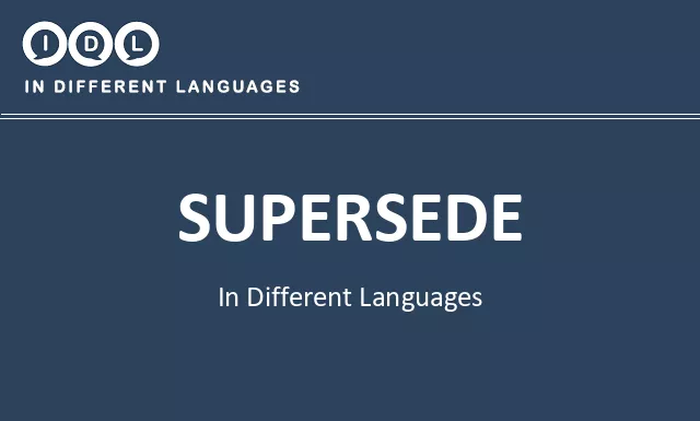 Supersede in Different Languages - Image
