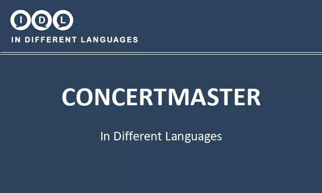 Concertmaster in Different Languages - Image