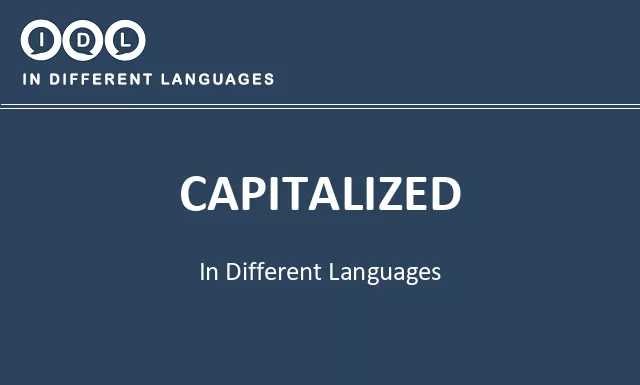 Capitalized in Different Languages - Image