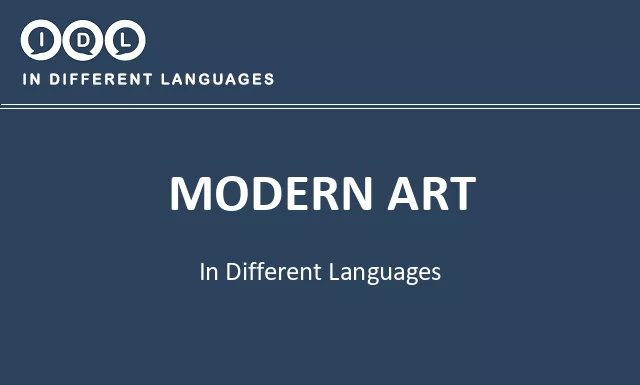 Modern art in Different Languages - Image