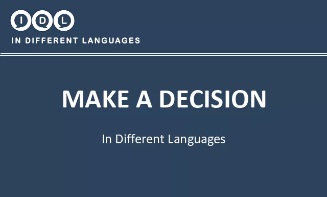 Make a decision in Different Languages - Image