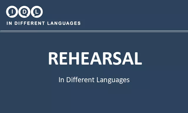 Rehearsal in Different Languages - Image