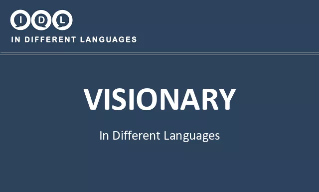 Visionary in Different Languages - Image