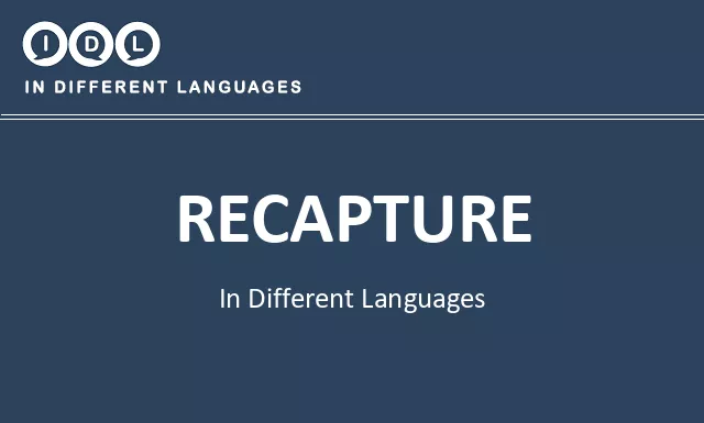 Recapture in Different Languages - Image