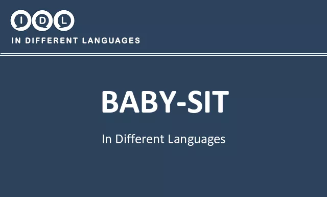 Baby-sit in Different Languages - Image