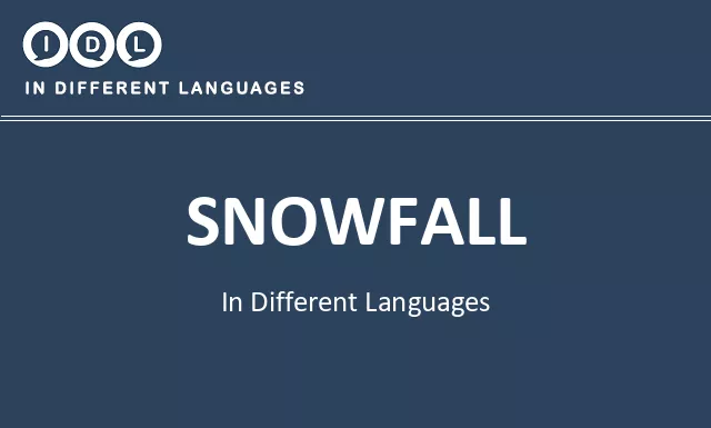 Snowfall in Different Languages - Image