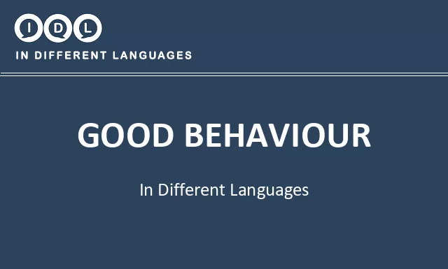 Good behaviour in Different Languages - Image