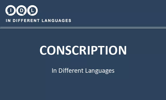 Conscription in Different Languages - Image