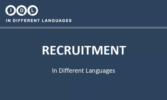 Recruitment in Different Languages - Image