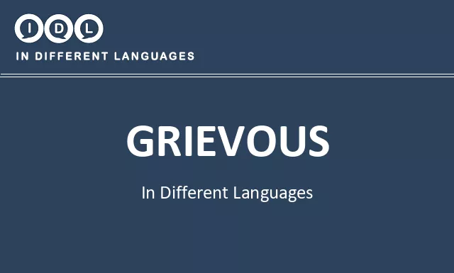 Grievous in Different Languages - Image