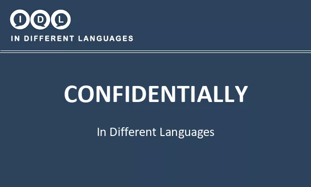 Confidentially in Different Languages - Image