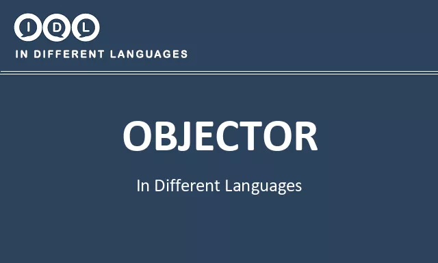 Objector in Different Languages - Image