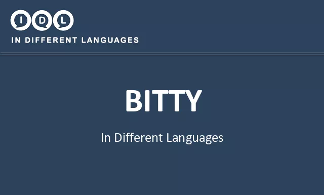 Bitty in Different Languages - Image
