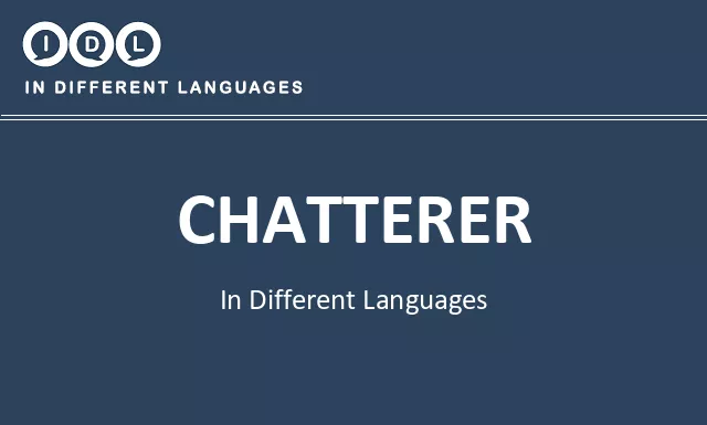 Chatterer in Different Languages - Image