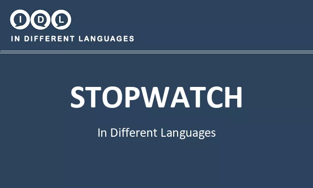 Stopwatch in Different Languages - Image