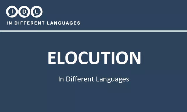 Elocution in Different Languages - Image