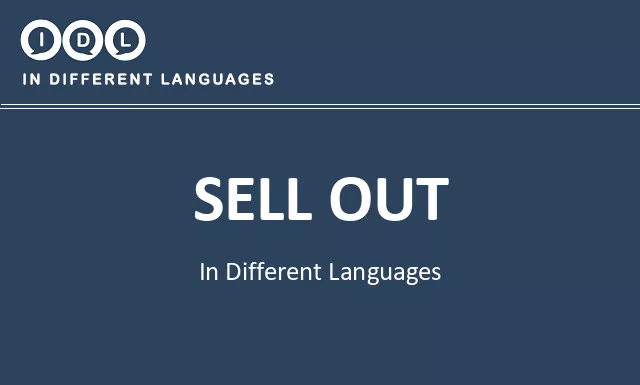 Sell out in Different Languages - Image