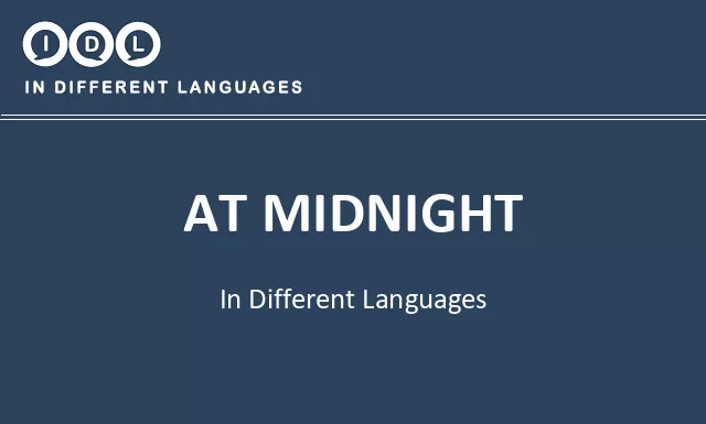 At midnight in Different Languages - Image