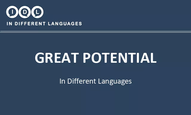 Great potential in Different Languages - Image