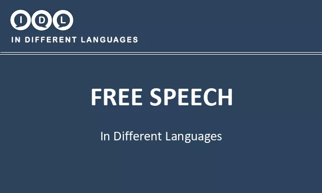 Free speech in Different Languages - Image